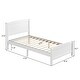 preview thumbnail 4 of 13, White Twin Pine Single-Layer Core Vertical Stripe Full-Board Curved Bed Head