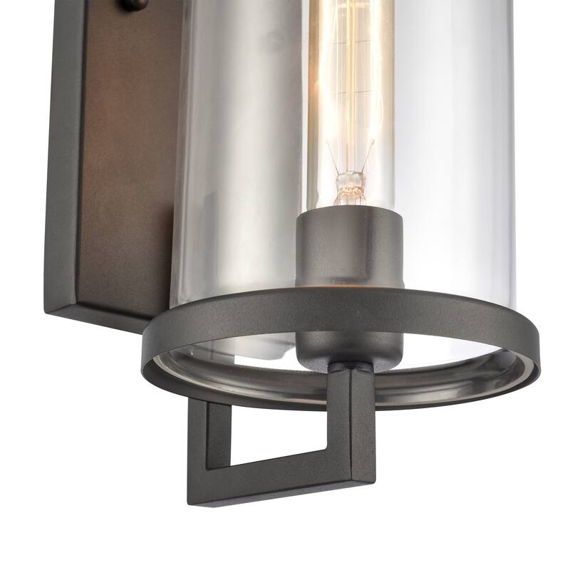 Hopkins 15.75'' High 1-Light Outdoor Sconce - Charcoal Black