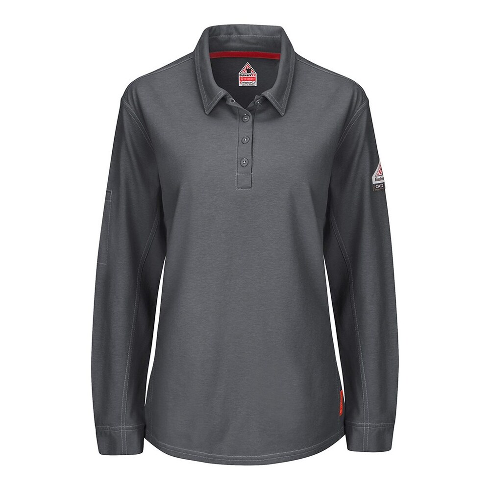 Shop Iq Seriesa Women S Long Sleeve Polo With 4 Button Placket