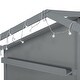 preview thumbnail 8 of 16, Twin Size House Bed with Upholstered Sofa Charging Station Wireless Charging Shelves and Two Drawers, Gray