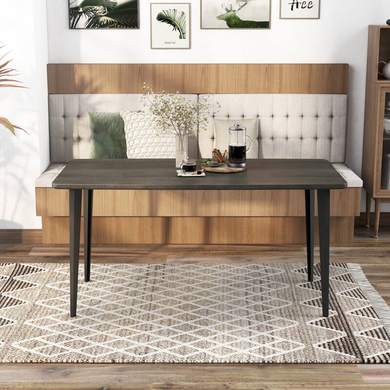Furniture of America Tommie Mid-century Modern 60-inch Dining Table - Grey