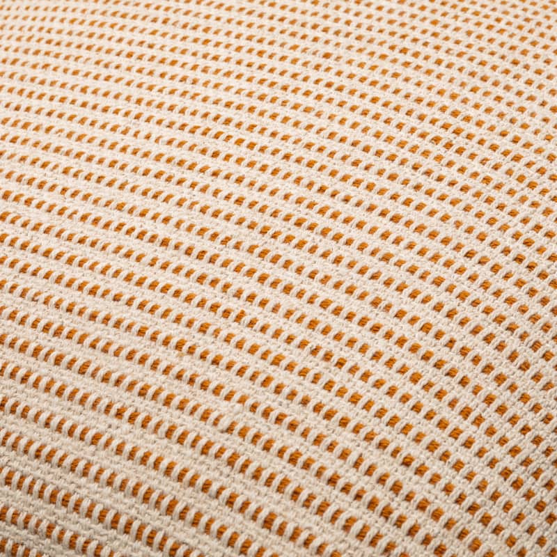Amayae Subtle Stripe Cotton Pillow With Fringe