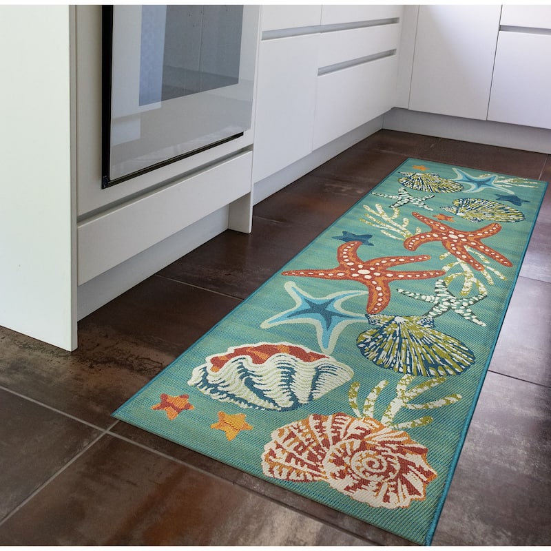 Liora Manne Marina Starfish Song Indoor/Outdoor Rug