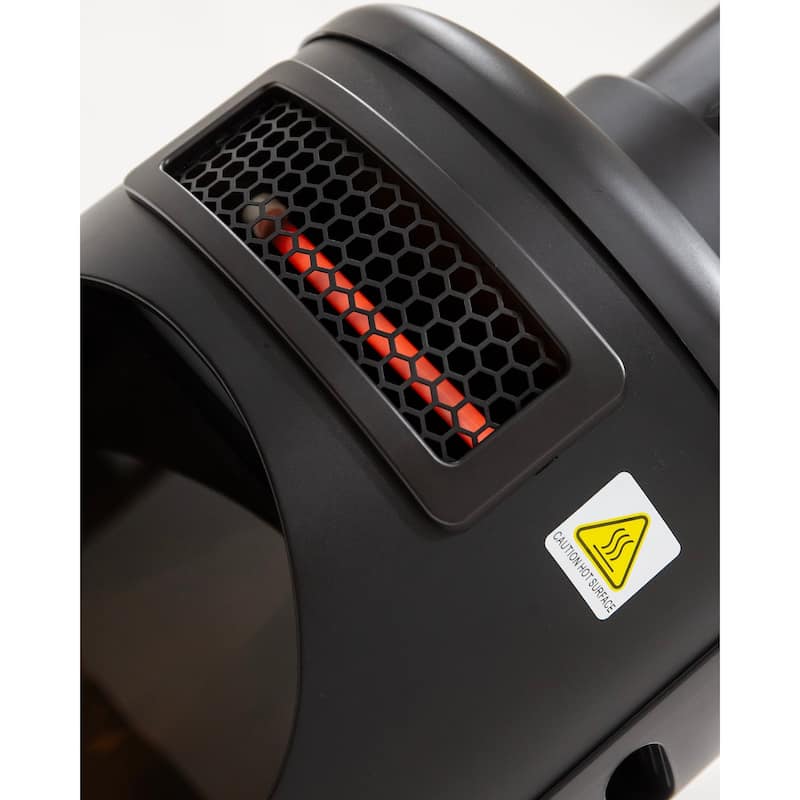 Infrared Heater w/ Humidifier, 3D Flame, Remote, 1500W, Black