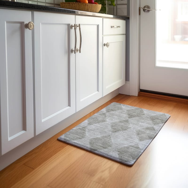 Premium Washable Super Soft Modern Diamonds Mayfield Rug - Gray - 1' 8" x 2' 6" - Rectangle