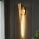preview thumbnail 2 of 12, Modern Gold 1-Light LED Wall Sconce Contemporary Bathroom Vanity Light - W4.9"xD2.8"xH24.4"