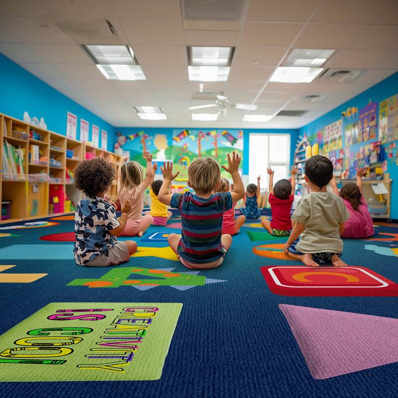 Well Woven Crayola Vibrant Modern Classroom Playroom Kids Rug