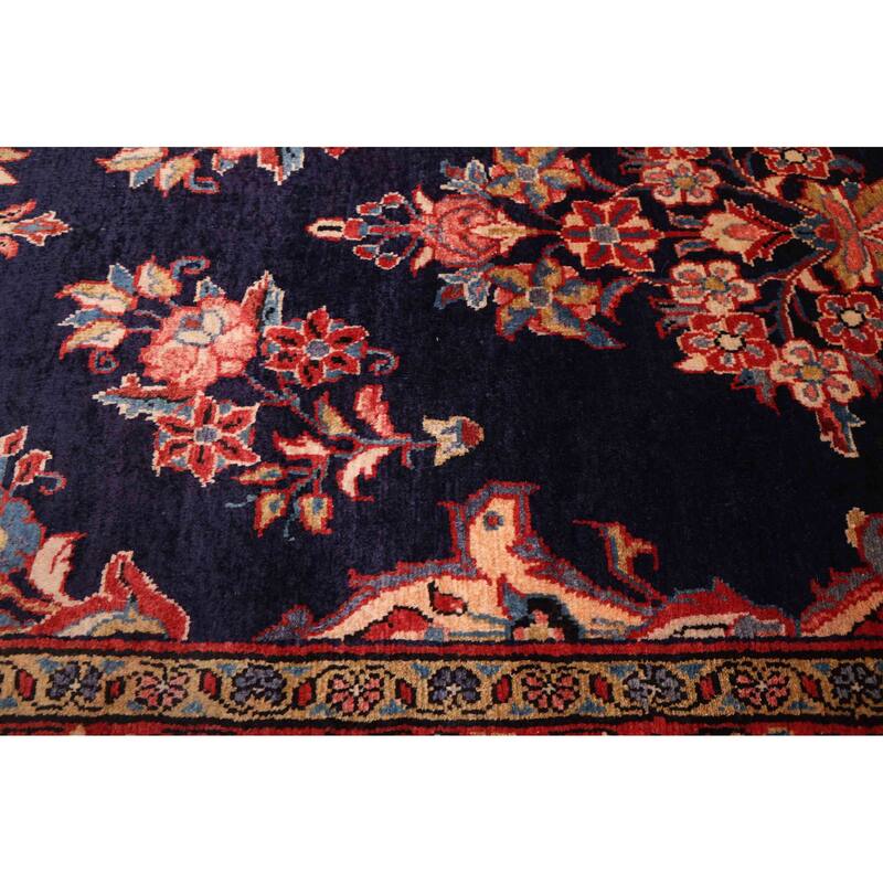 ECARPETGALLERY Hand-knotted Anadol Dark Navy Wool Rug - 3'3 x 10'4