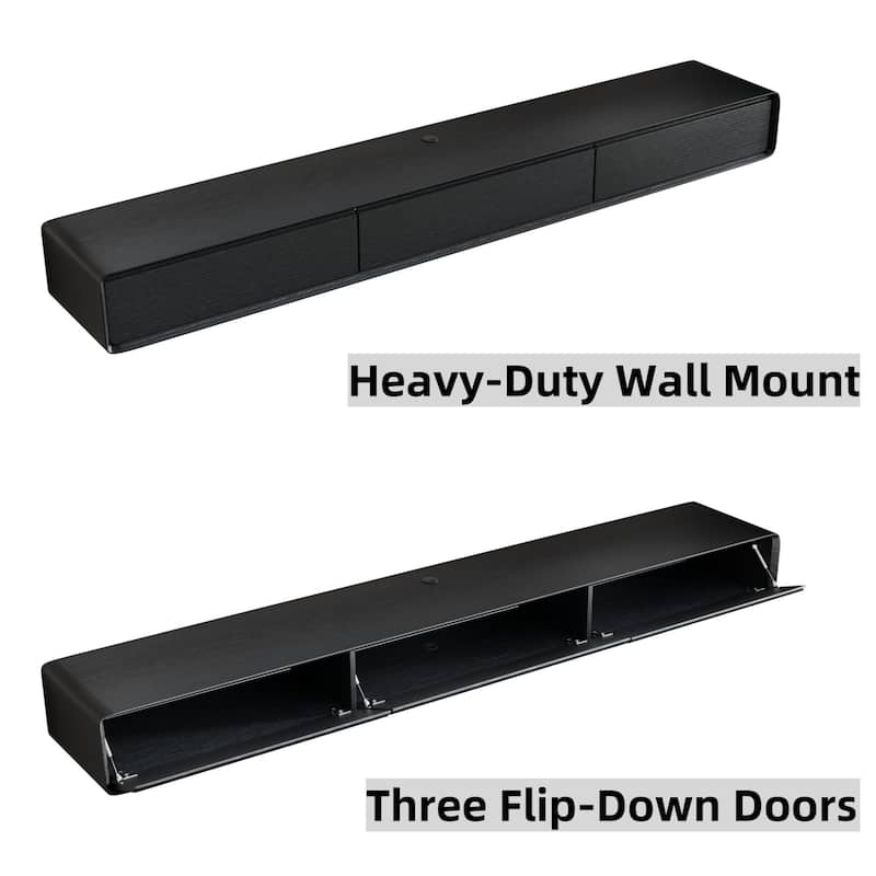 Modland 78" Modern Floating TV Stand Wall Mounted Media Control Center for Living Room - 78