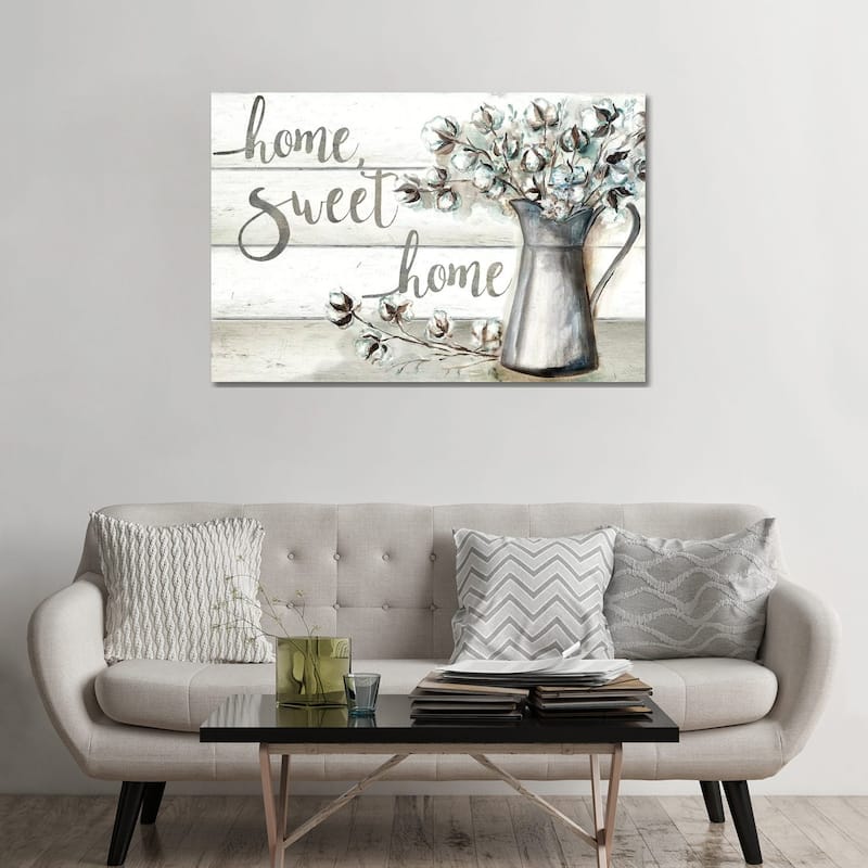 iCanvas "Farmhouse Cotton Home Sweet Home" by Tre Sorelle Studios Canvas Print - 32x48x1.5