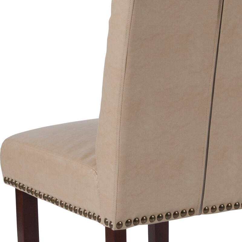 6PK Parsons Chairs-Rolled Back, Accent Nail Trim