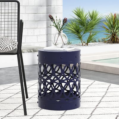 Mellie Outdoor Outdoor Metal Side Table by Christopher Knight Home