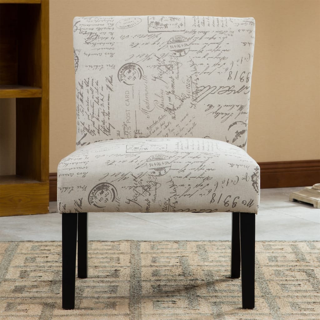 Fabric Armless Contemporary Accent Chair