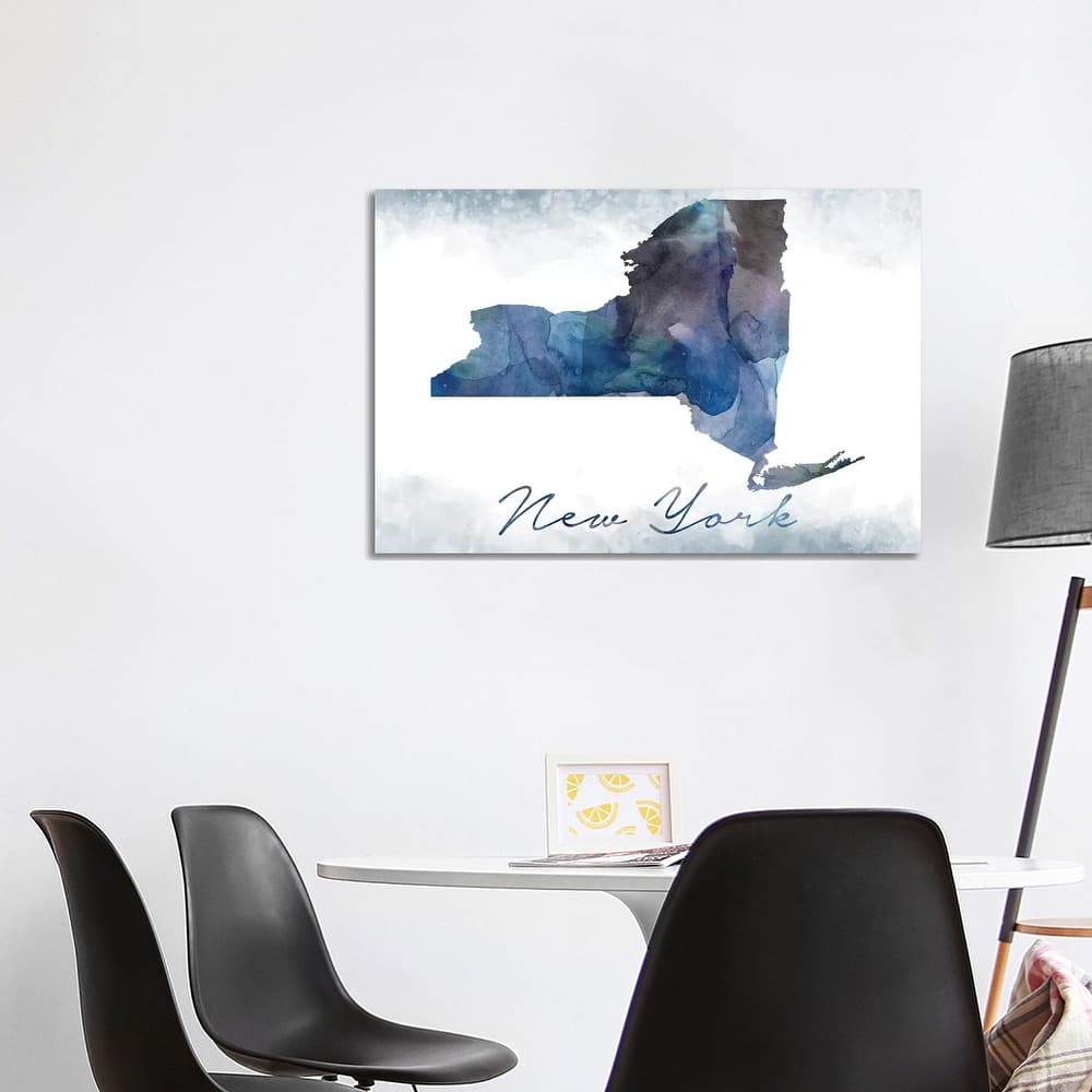 iCanvas "New York State Bluish" by WallDecorAddict Canvas Print