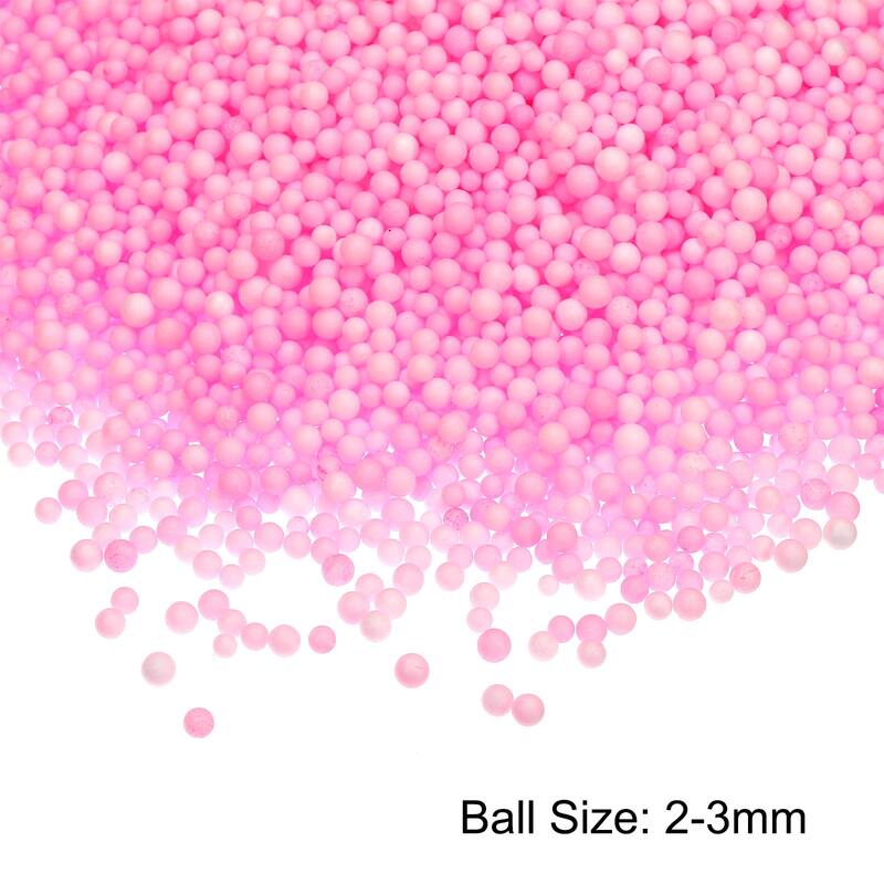 Foam Beads Foam Balls for DIY Craft Decoration, 1 Pack Approx 4000pcs - Pink - 2-3mm
