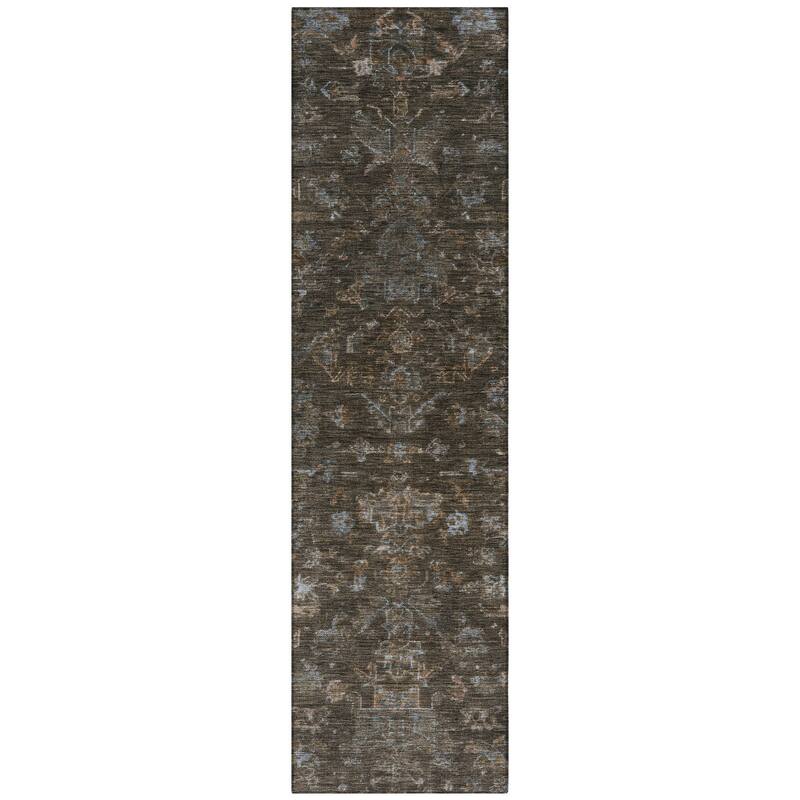 Machine Washable Indoor/ Outdoor Traditional Chelsea Chantille Rug