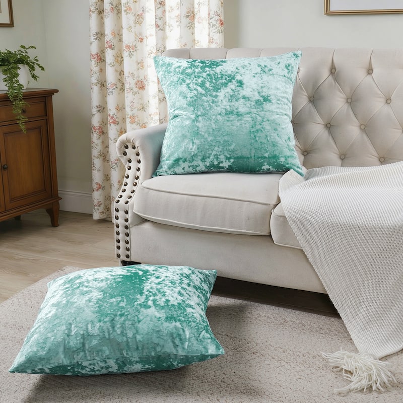 Rancho Crushed Velvet Throw Pillow Cover Set, NO INSERT