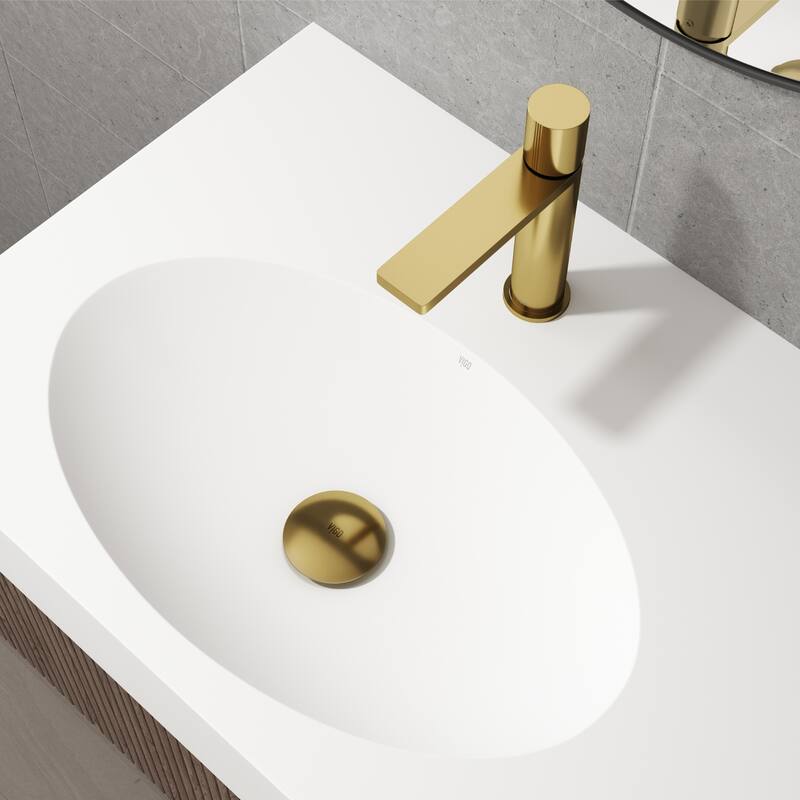 VIGO 1.75" W Bathroom Sink Pop-Up Drain in Matte Brushed Gold