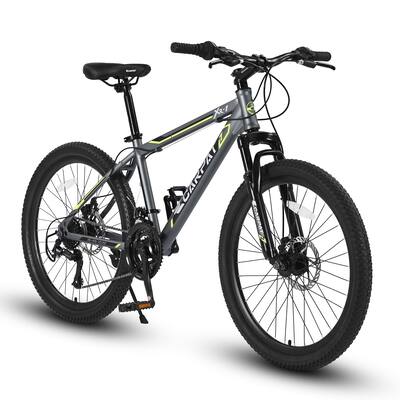 Elevate Your Ride with the 24 Inch Mountain Bike Shimano 21 Speeds Dual Disc Brakes and Front Suspension MTB