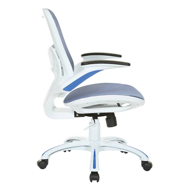 Riley Office Chair with White Mesh Seat and Back