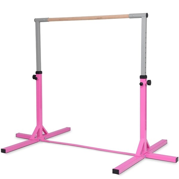 Costway adjustable top gymnastics horizontal bar