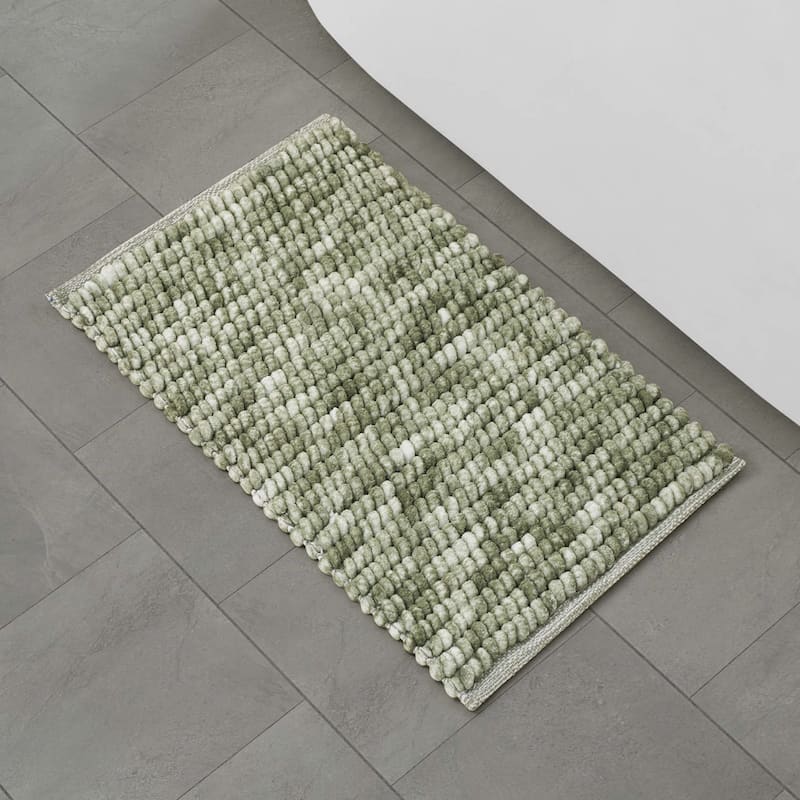 French Connection Space Dye Chunky Chenille Bath Rugs