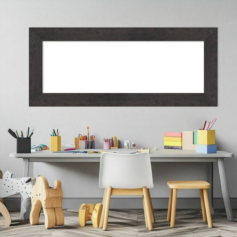 Amanti Art Rustic Plank Espresso Framed Dry Erase Magnetic Board