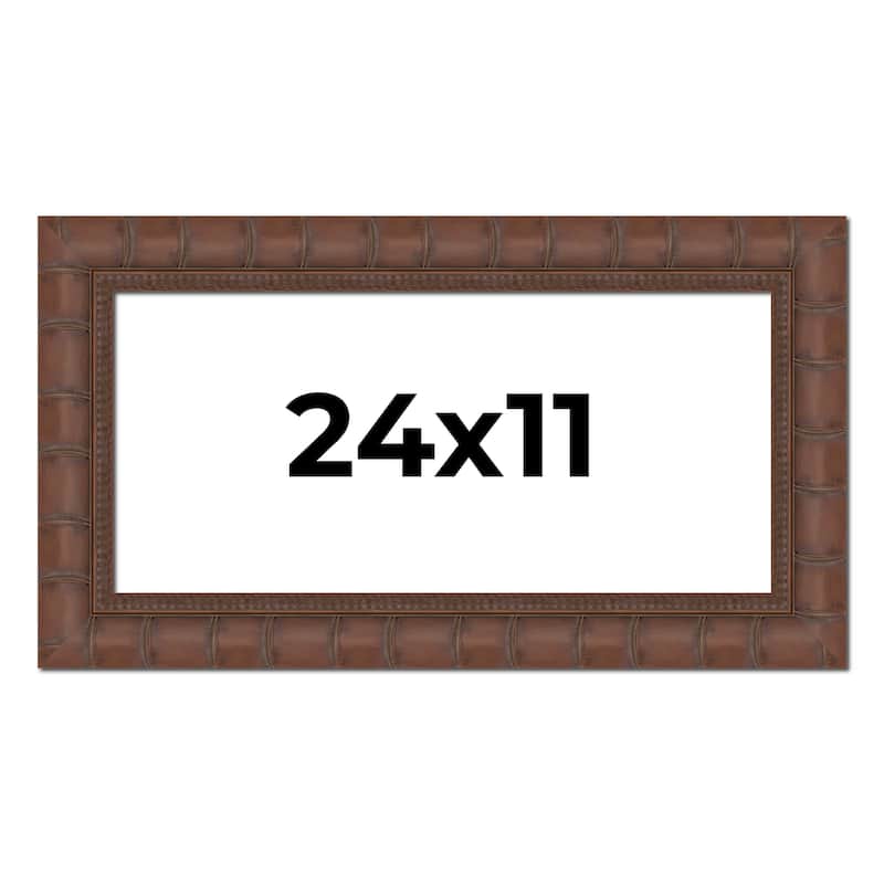 24x11 Frame Pewter Solid Wood Picture Frame Width 1.625 Inches | Interior Frame Depth 0.6875 Inches