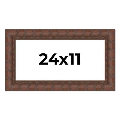 24x11 Frame Pewter Solid Wood Picture Frame Width 1.625 Inches | Interior Frame Depth 0.6875 Inches