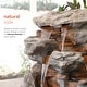 preview thumbnail 5 of 7, Alpine Corporation 52" Tall Outdoor 5-Tier Rainforest Rock Water Fountain with LED Lights