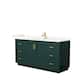 Option Green, Gold Trim, Giotto Quartz Top