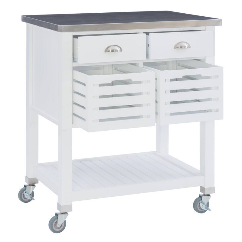 Eileen Rolling Kitchen Cart with Storage