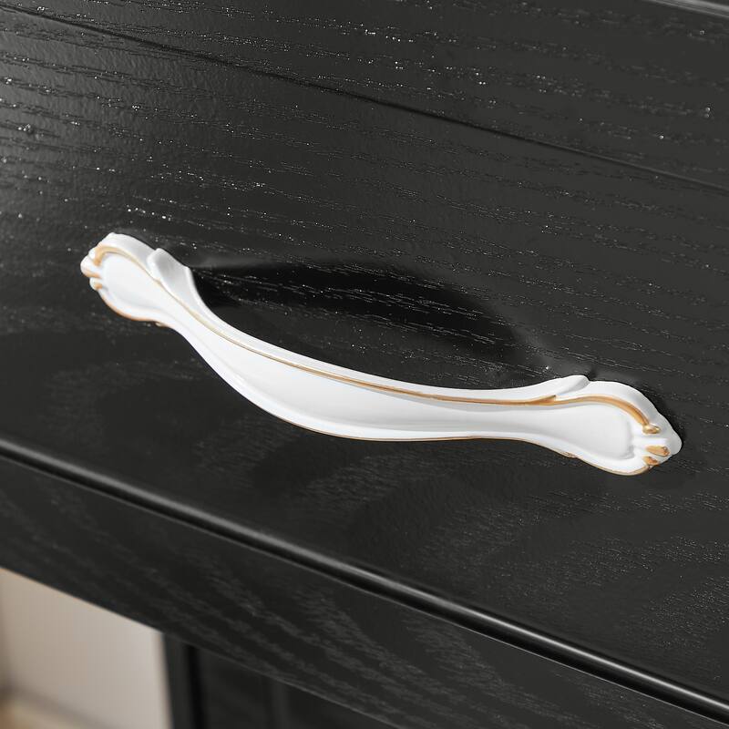 Modern Drawer Dresser Clothes Organizer with 8 Drawers Metal Handles Anti-tipping Device, for Living Room Bedroom Hallway, White
