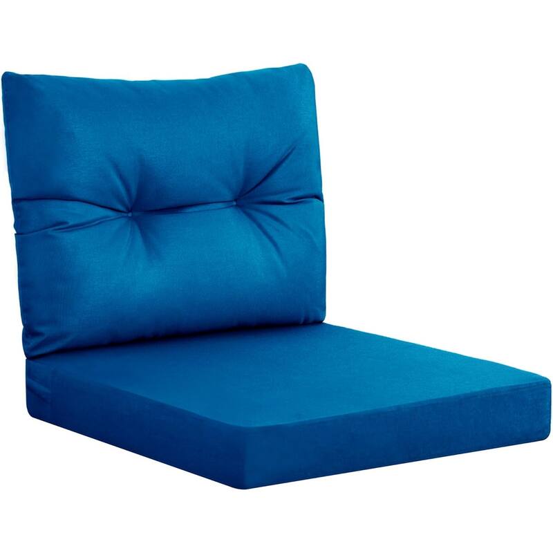 WINSOON 24x24 Inch Outdoor Deep Seat Cushion Set,Waterproof and Resistant - Dark Blue