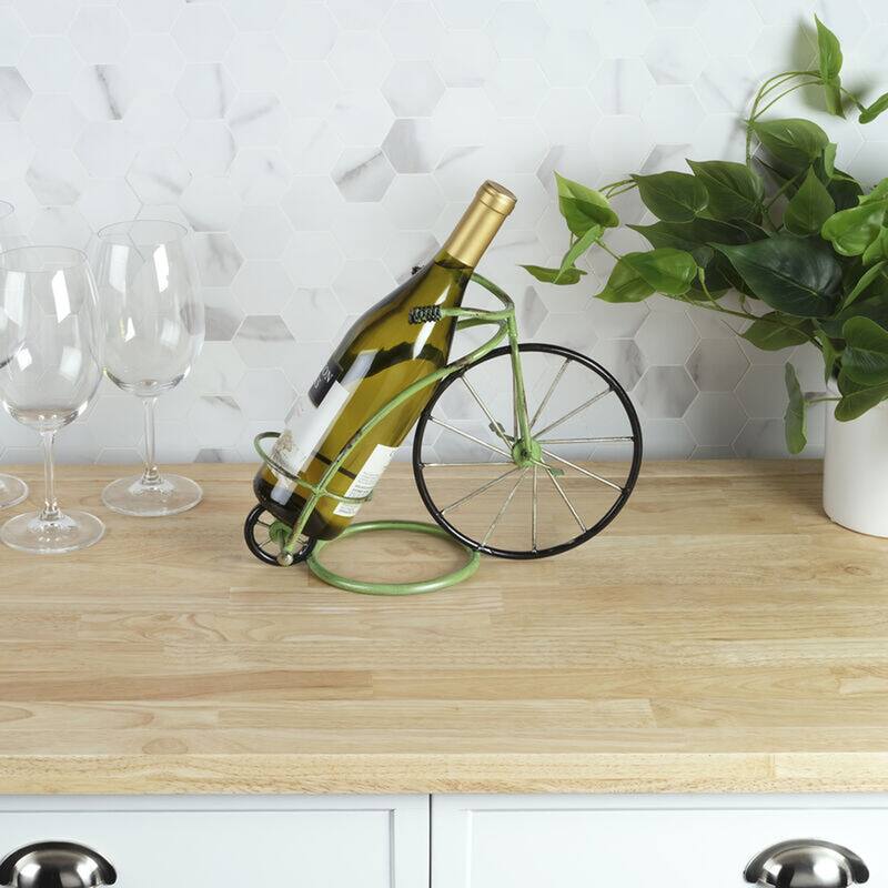 Elements Metal Bicycle Wine Holder, 12X9 Inch