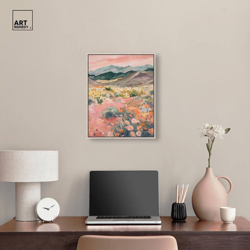 Flowers Beyond the Hills Canvas by Art Remedy