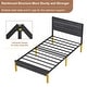 preview thumbnail 20 of 28, VECELO Twin Size Kids Bed Frames Set with Headboard and Footboard 2-Pack Wooden Rail Headboard Kids Bed