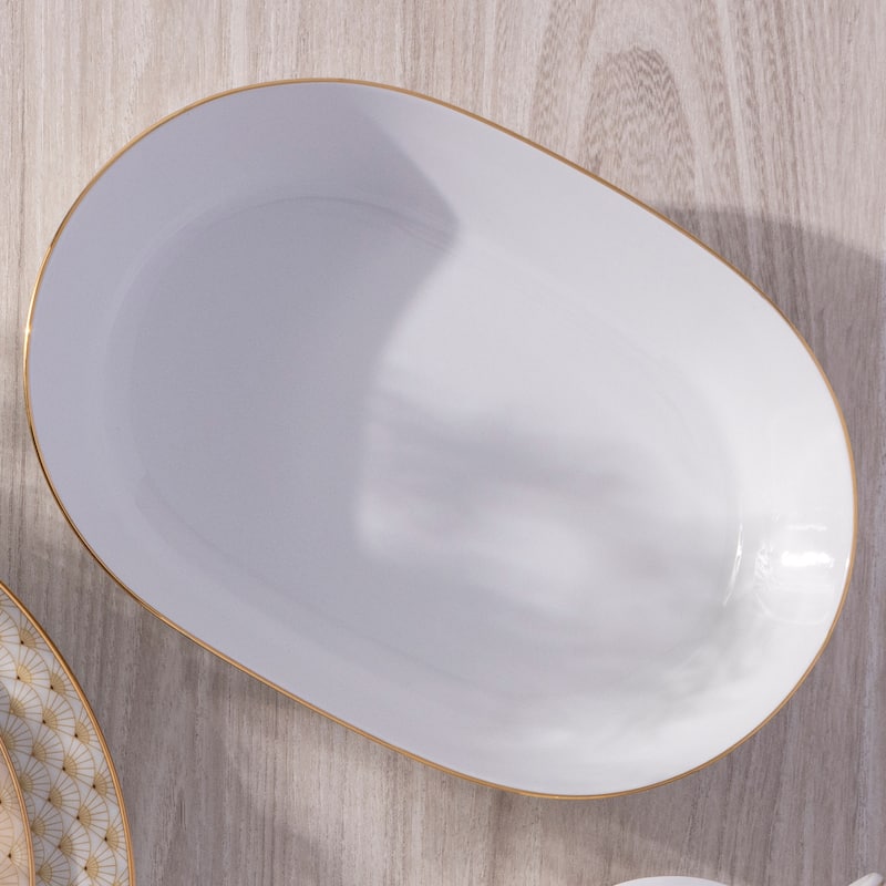 Trocadero Gold Oval Vegetable Bowl, 9.75", 46 oz.