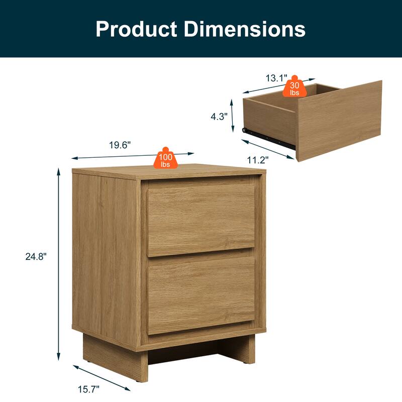 2-Drawer Dresser with Modern Design, Versatile Storage for Any Room