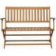 preview thumbnail 3 of 7, vidaXL Patio Bench with Cushion 47.2" Solid Acacia Wood - 47.2" x 23.6" x 35"