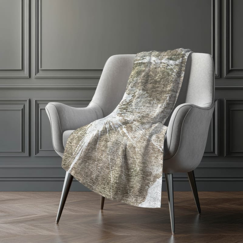 Premium Machine Washable Abstract Modern Sherpa Throw Blanket