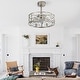 preview thumbnail 27 of 79, 20"/28" Modern 3/5/7-Blade Caged Crystal Ceiling Fan with Light Kit and Remote