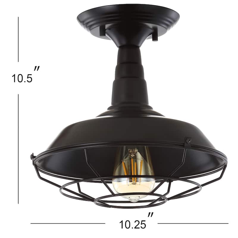 Georgia 10.2" Metal LED Semi-Flush Mount, by JONATHAN Y - 10.2'