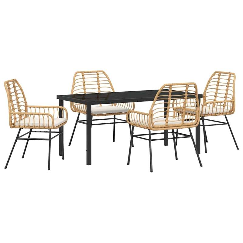 vidaXL Garden Dining Set Poly Rattan
