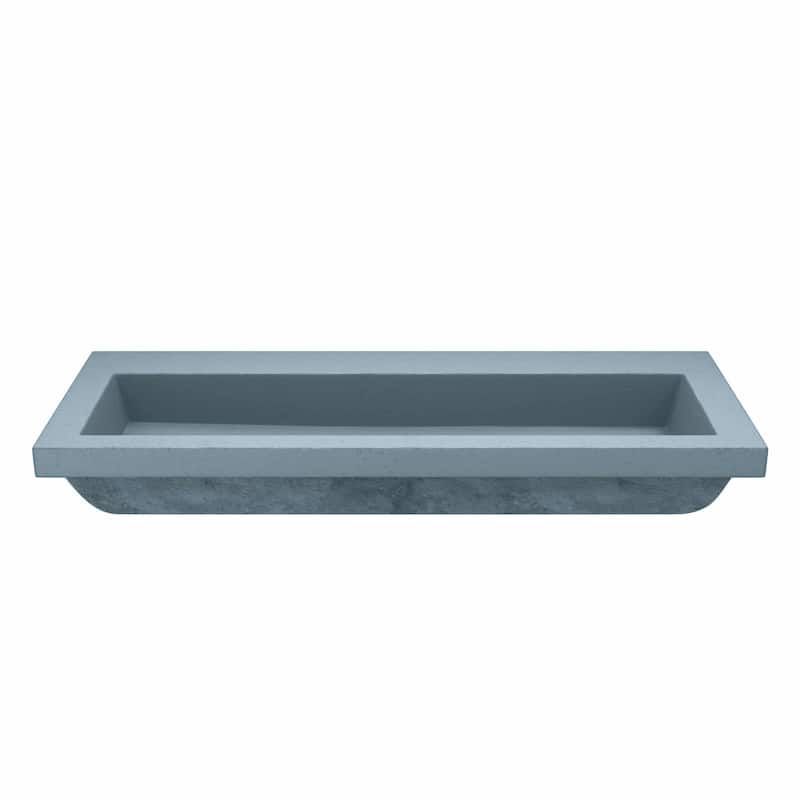 Trough 48-inch NativeStone Drop-in Double Bathroom Sink - 48" x 19" x 5"