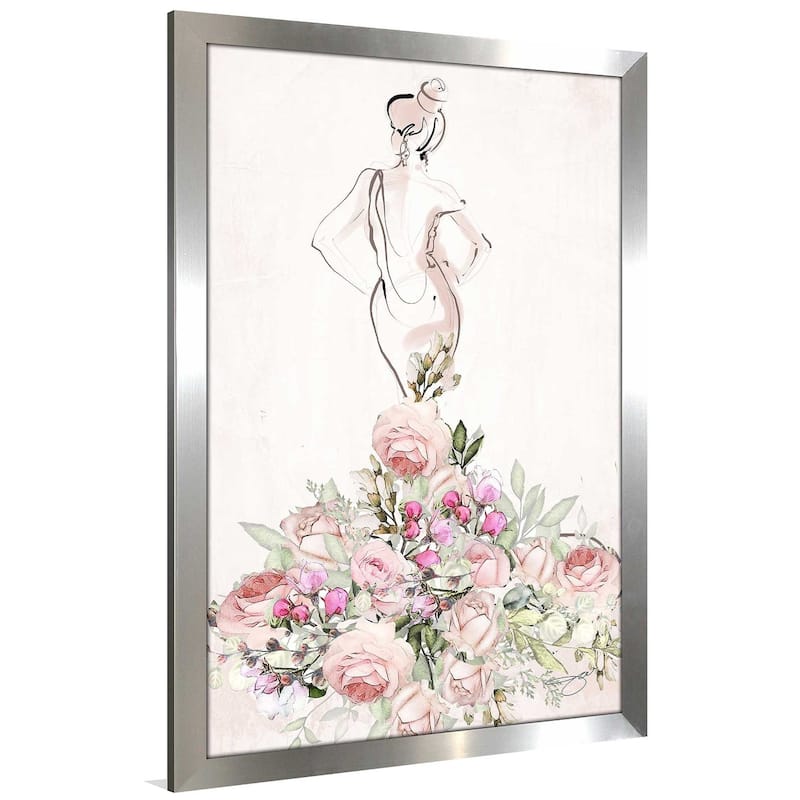 "Floral Wedding Dress" by Jodi Print on Acrylic