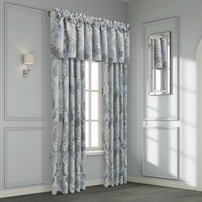 Queensbury Steel Blue Window Panel Pair