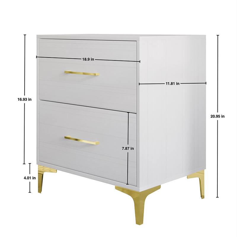CraftPorch 3 Piece Bedroom Nightstands Set Velvet Upholstered Bed