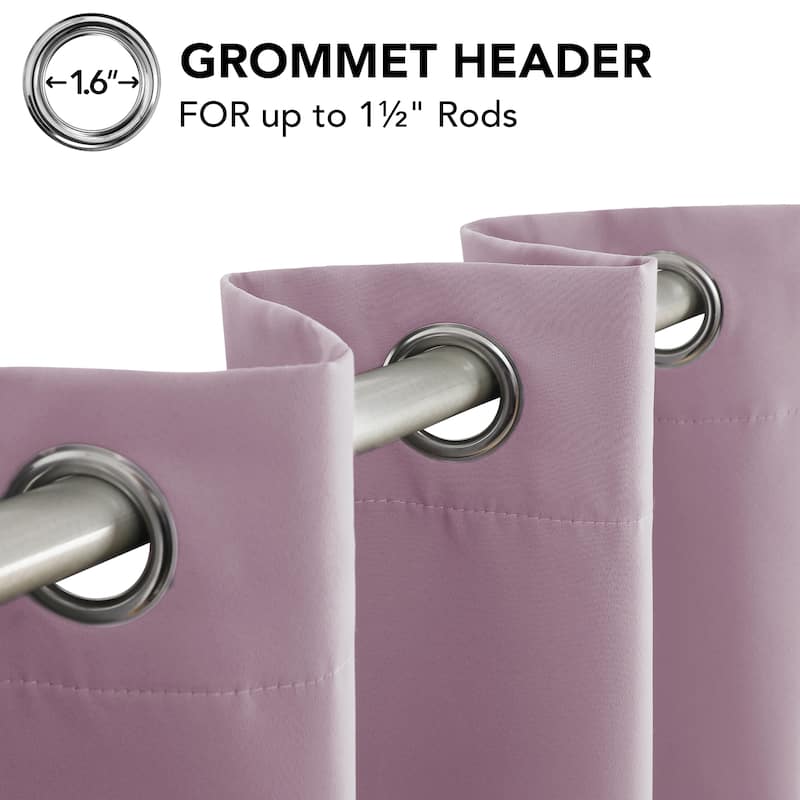 Deconovo Grommet 52 Width Curtains (2 Panel)