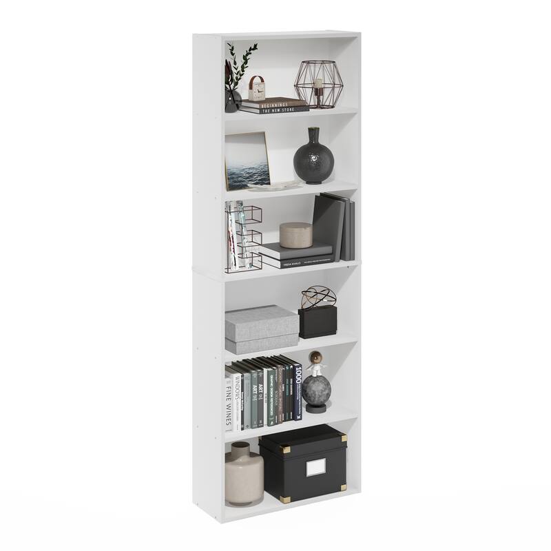 Furinno JAYA Simply Home Free Standing 6-Tier Open Storage Bookcase
